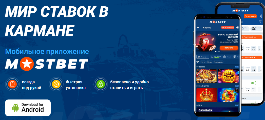 Mostbet скачать приложение